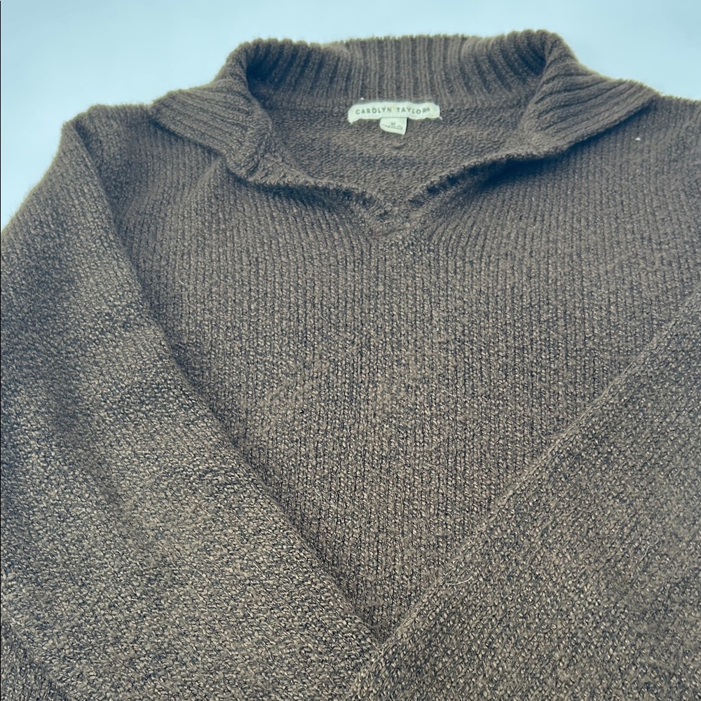 Carolyn Taylor women’s V-Neck Sweater - Rich Brown - Picture 5 of 16